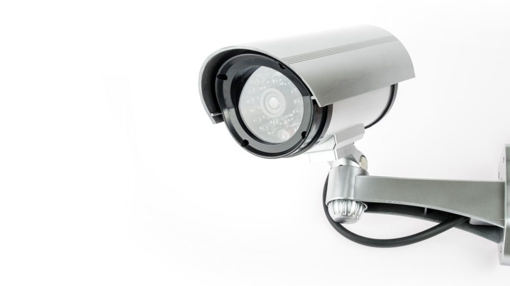 Close up of a Capricorn Installations CCTV camera